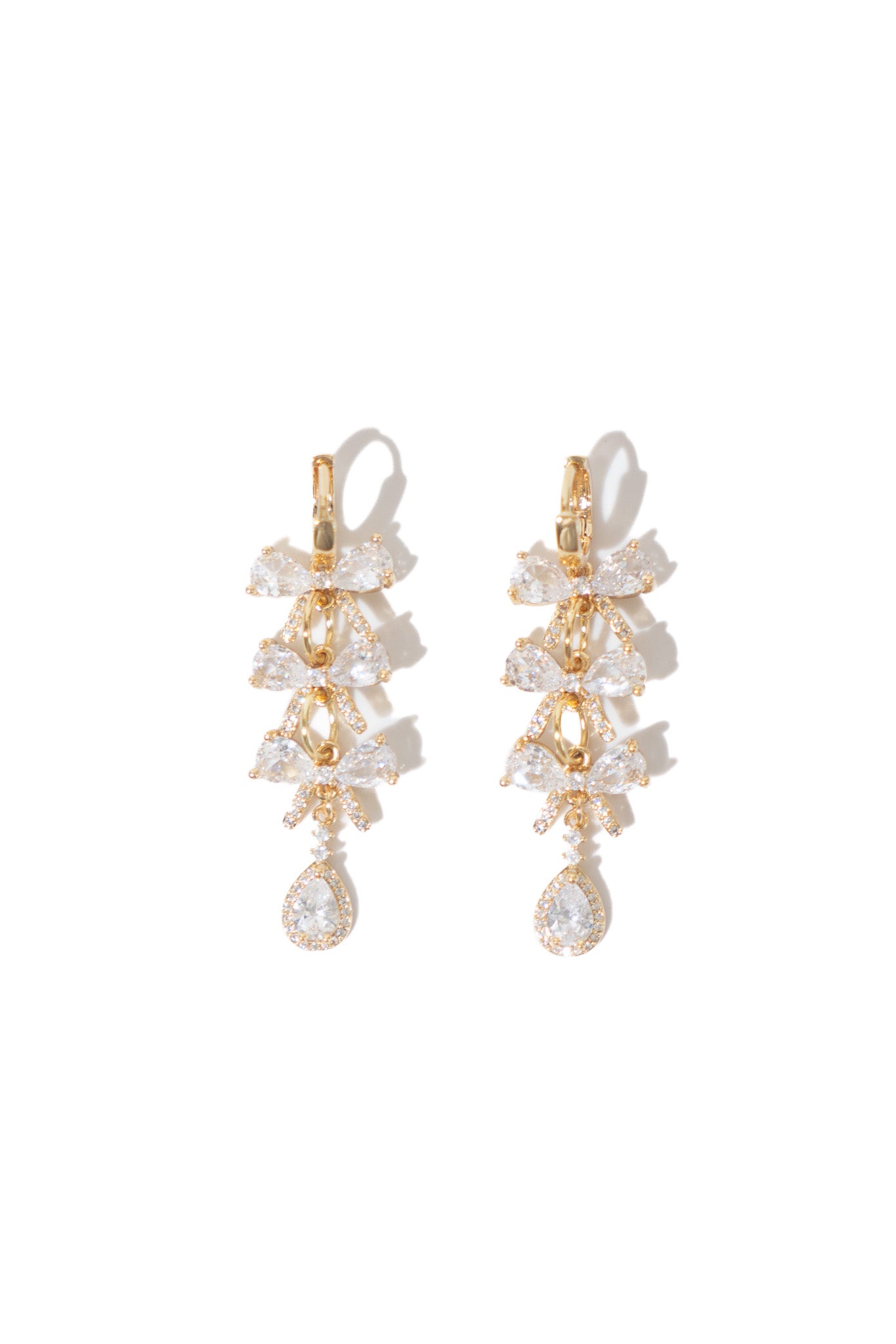 Evangeline Triple Bow Earrings