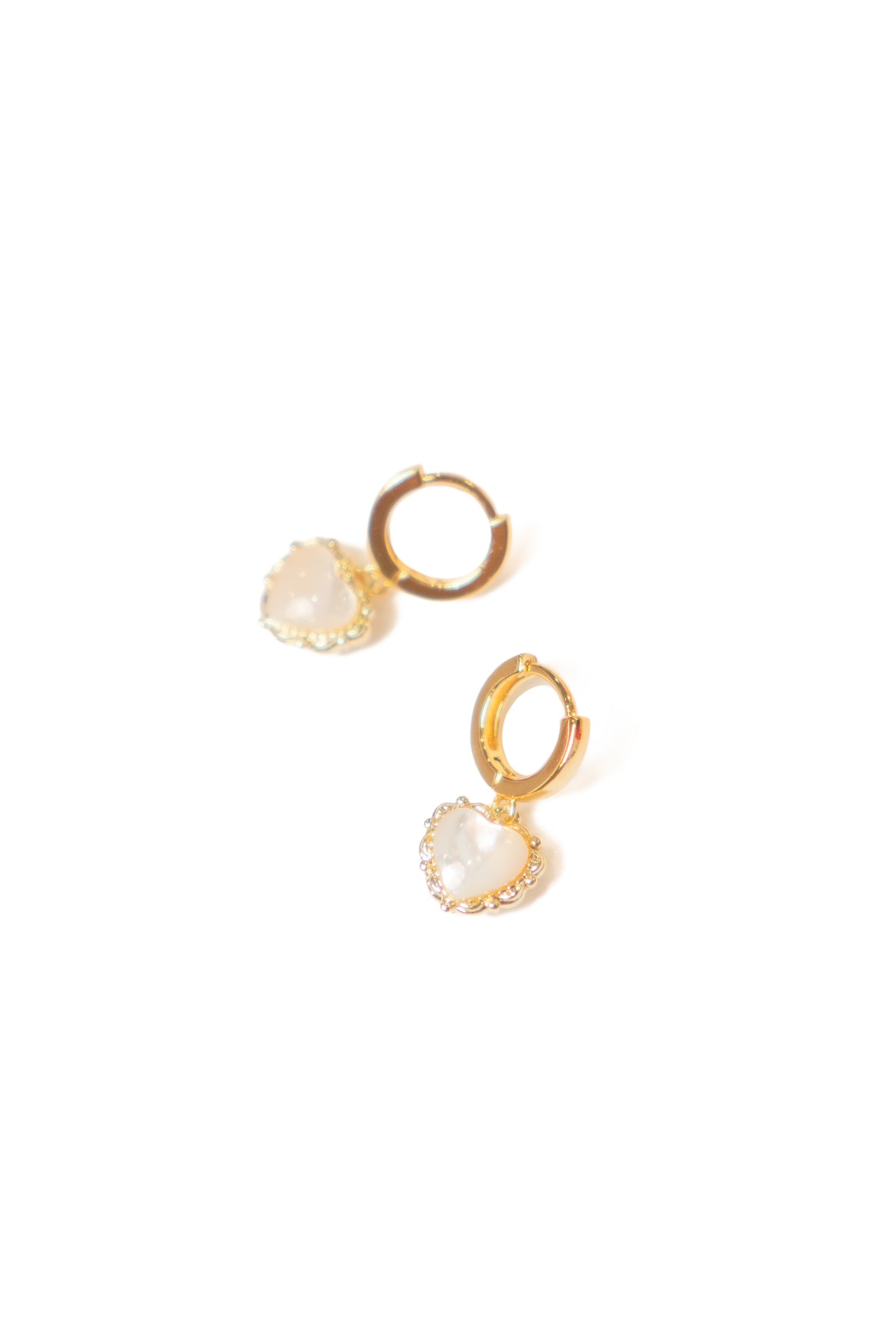 Vintage Heart Hoop Earrings