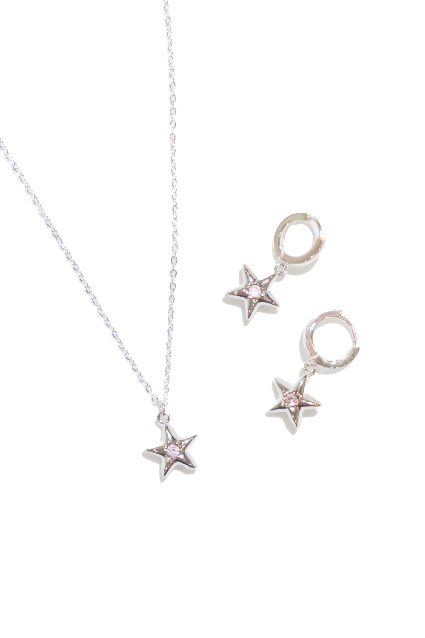 Chibi Star Earrings in Silver