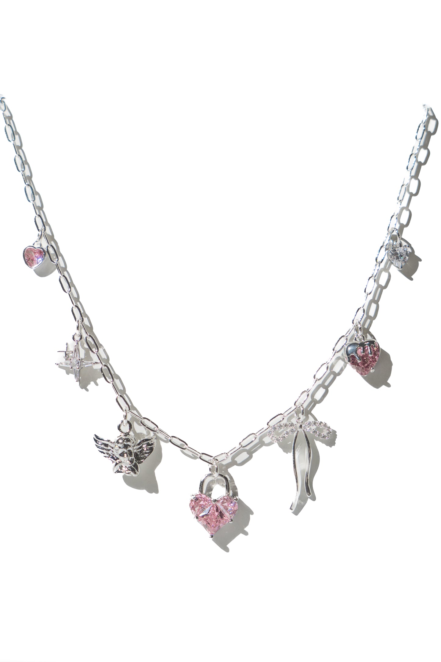 Moxie Charm Necklace in Silver