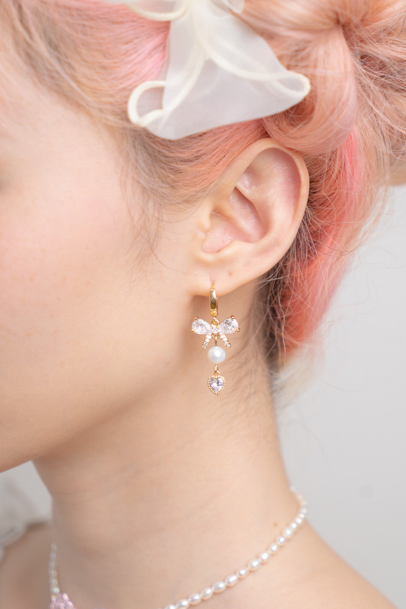 Evangeline Single Bow Earrings