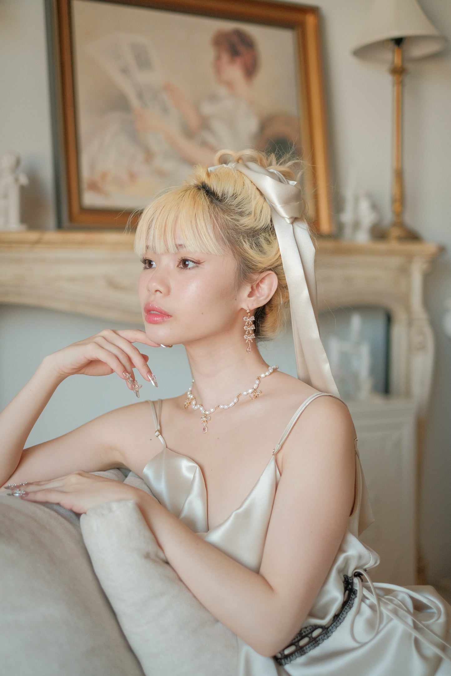 Evangeline Triple Bow Earrings