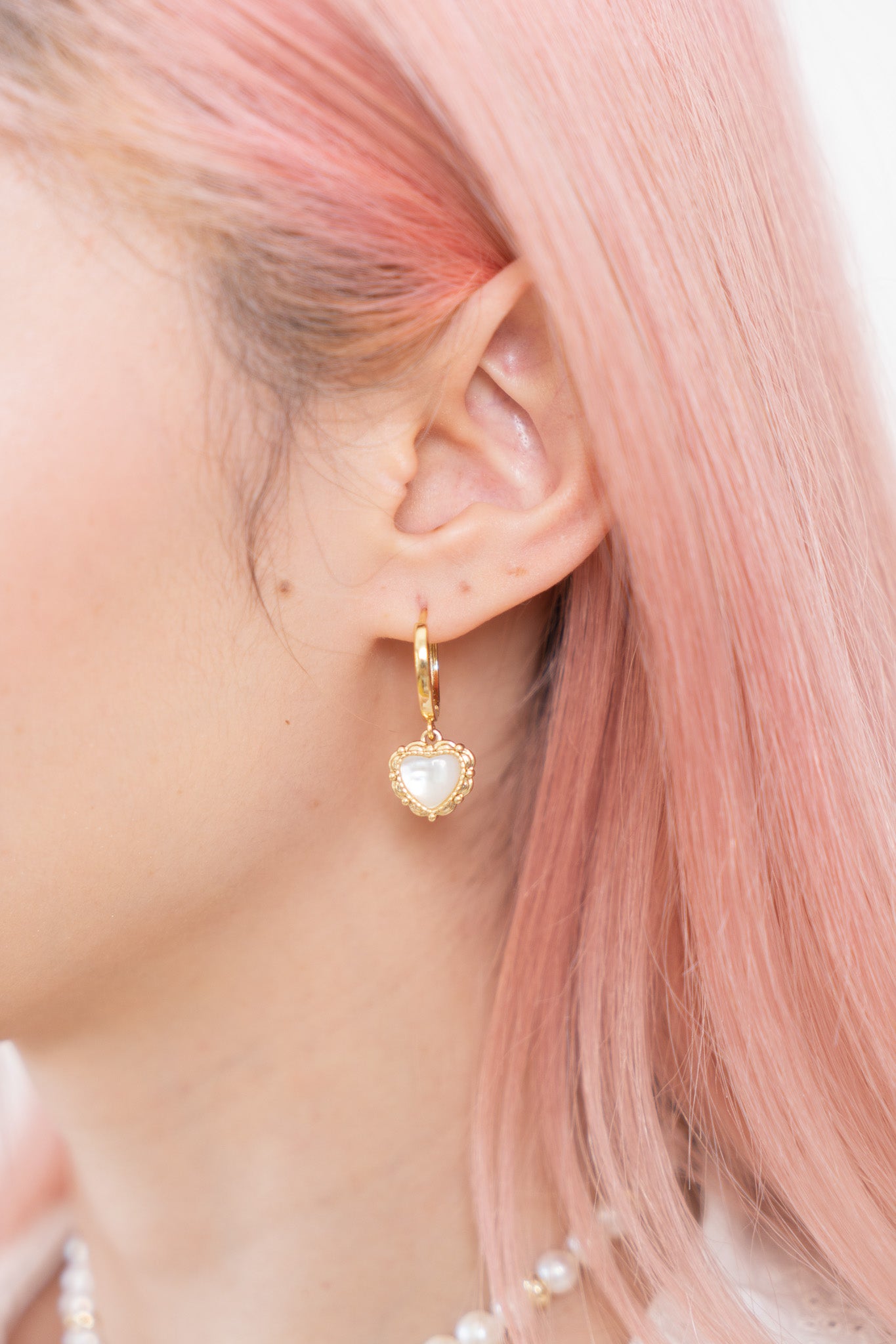 Vintage Heart Hoop Earrings