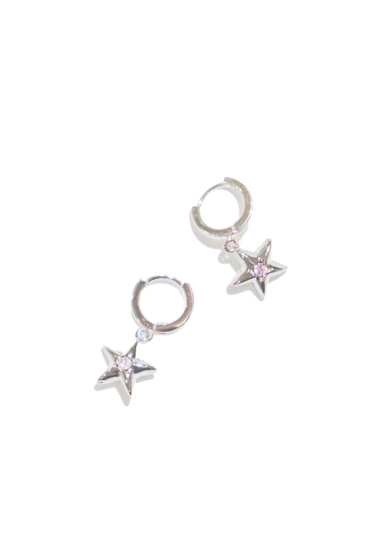 Chibi Star Earrings in Silver