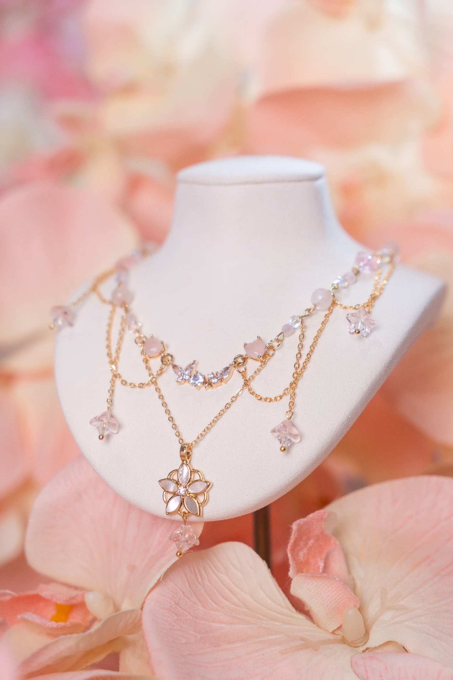 Yunmeng Necklace in Pink